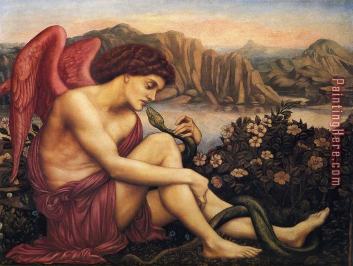 Evelyn de Morgan The Angel with The Serpent